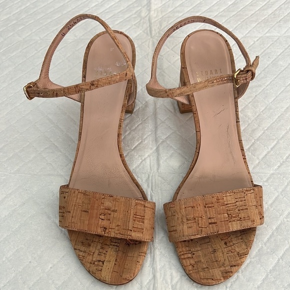 Stuart Weitzman Solo Cork‎ heel sandals women’s Sz 7 N - Picture 6 of 13
